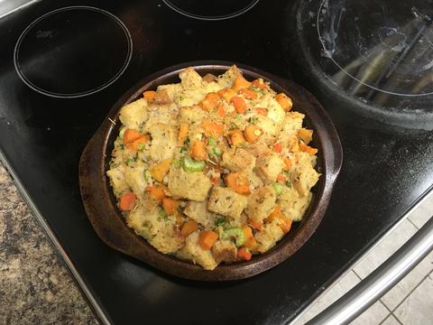 Ajanta's stuffing made for dinner