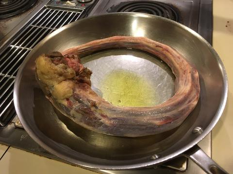 Slightly horrifying start to oxtail soup