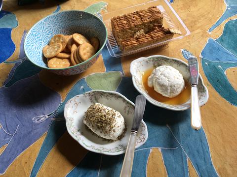 Homemade cheese made with sour milk