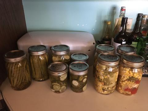 Pickles made from garden produce