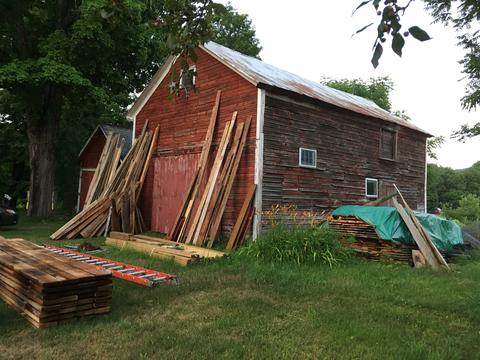 Barn cleanout in progress